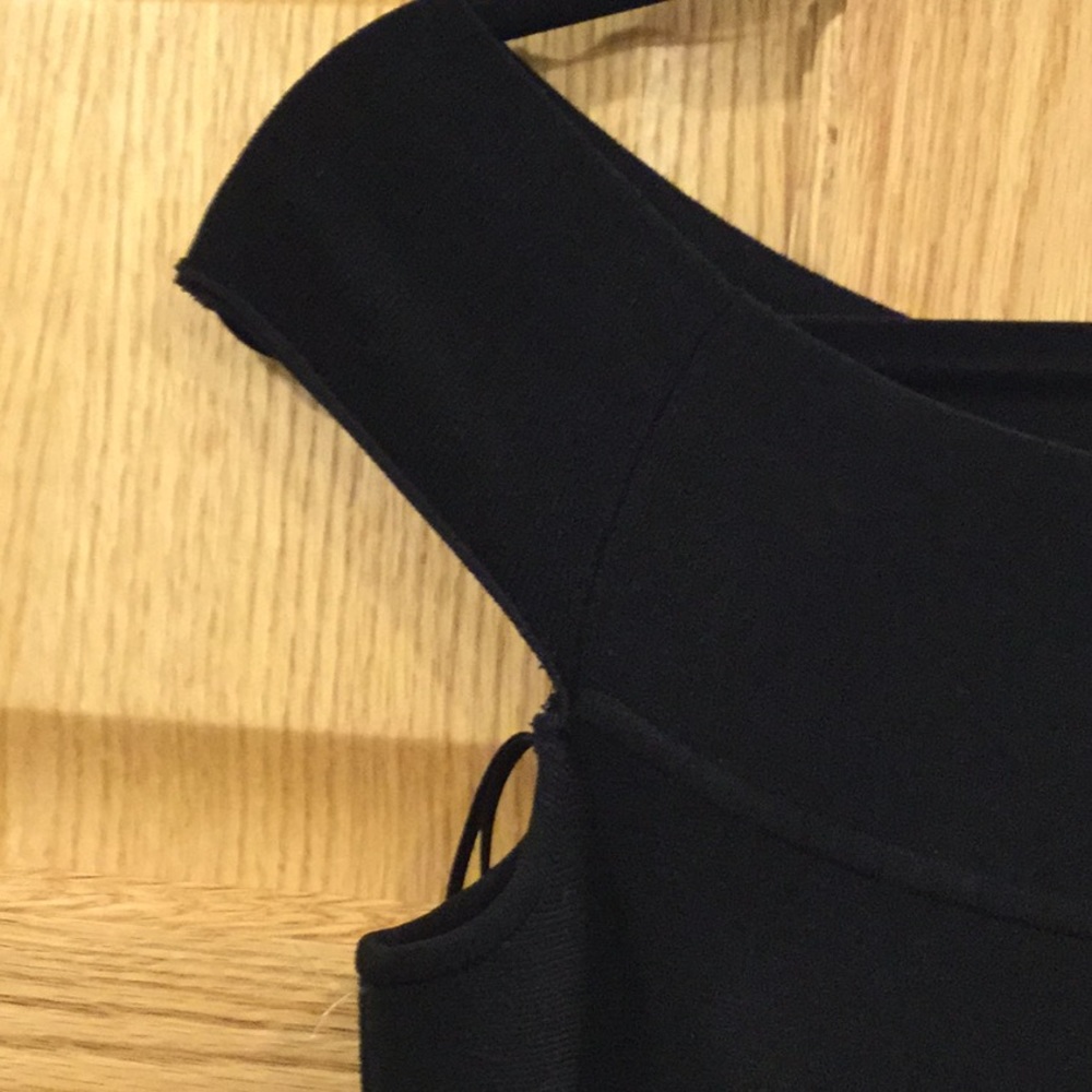 Milly Off-the-Shoulder Mermaid Midi Dress, Black - Picture 5 of 7